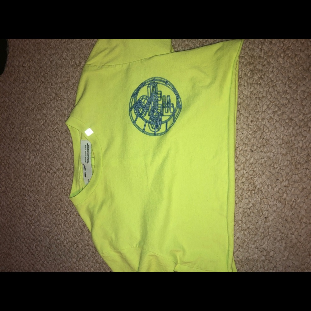 OFF-WHITE cropped neon teeshirt